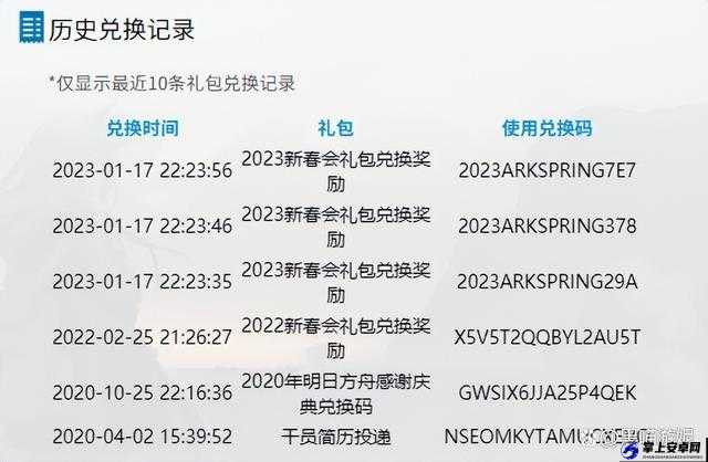 明日方舟兑换码：惊喜福利等你兑